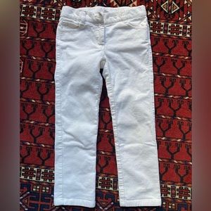 Janie and Jack Girls White Corduroy Pants Size 5. In Great Condition